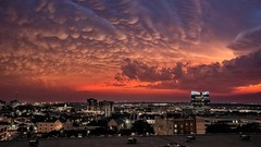 Sunset night clouds Texas USA cityscapes HDR Photography
