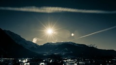 Sunset night hills scenic