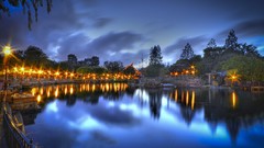 Sunset night lakes Parks