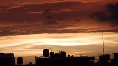 Sunset night rain dawn Roof rooftops drama outside the window