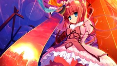 Sunset night woman dress reflections Swords