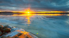 Sunset ocean artwork Beaches