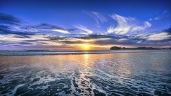 Sunset ocean clouds Landscapes