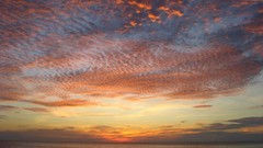 Sunset ocean clouds nature