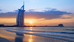 Sunset ocean dubai Burj Al Arab hotels united arab emirates 