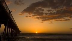 Sunset ocean horizon Bridges