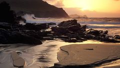 Sunset ocean Landscapes nature