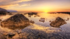 Sunset ocean Landscapes nature