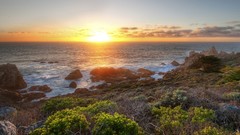 Sunset ocean Landscapes nature