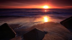 Sunset ocean Landscapes nature