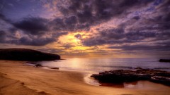 Sunset ocean Landscapes nature