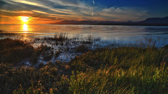 Sunset ocean Landscapes nature