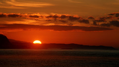 Sunset ocean Landscapes sun