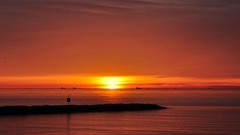 Sunset ocean Landscapes sun