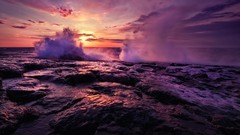 Sunset ocean nature coast