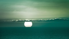 Sunset ocean New Zealand