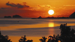 Sunset ocean sun tropical