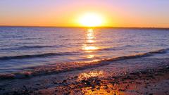 Sunset ocean waves Sea