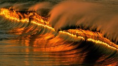 Sunset ocean waves Sea