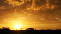 Sunset orange sky clouds