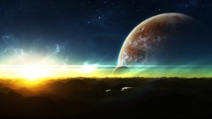 Sunset outer space Stars