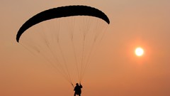Sunset parachuting