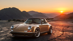 sunset Porsche Car coupe Sports Car German cars