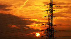 Sunset power lines