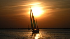 Sunset race May Sailboats vehicles