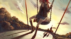 Sunset redheads red eyes