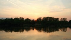 Sunset rivers skyscapes riverside Danube River