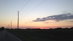 Sunset roads skies