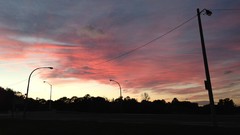 Sunset roads sunlight skies