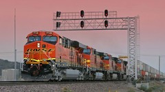 Sunset running California Engines trains