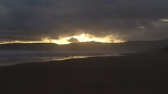 Sunset sand clouds Beaches