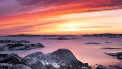 Sunset sand nature ocean