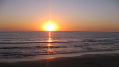 Sunset sand Sea water ocean Beaches pacific ocean