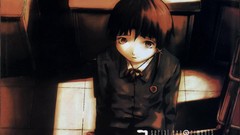 Sunset school anime girls brown eyes brunettes serial 