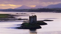 Sunset Scotland Castle Stalker