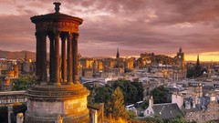 Sunset Scotland edinburgh cityscapes Calton Hill