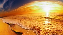 Sunset Sea Beaches sea shorelines