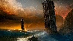 Sunset Sea Escape comics artwork romantically apocalyptic 