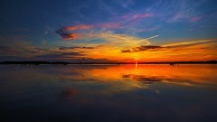 Sunset Sea glow germany reflections waterscapes