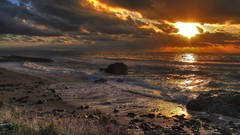 Sunset Sea Italy Beaches HDR Photography waterscapes calabria 