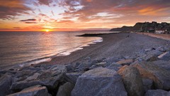 Sunset Sea nature Beaches