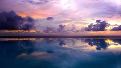 Sunset Sea nature clouds ocean skyscapes