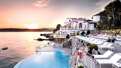 Sunset Sea nature clouds summer sky Hotel resort