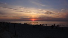 Sunset Sea nature sun clouds ocean Beaches skyscapes