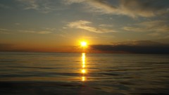 Sunset Sea nature sun clouds ocean skyscapes