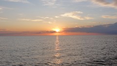 Sunset Sea nature sun clouds ocean skyscapes